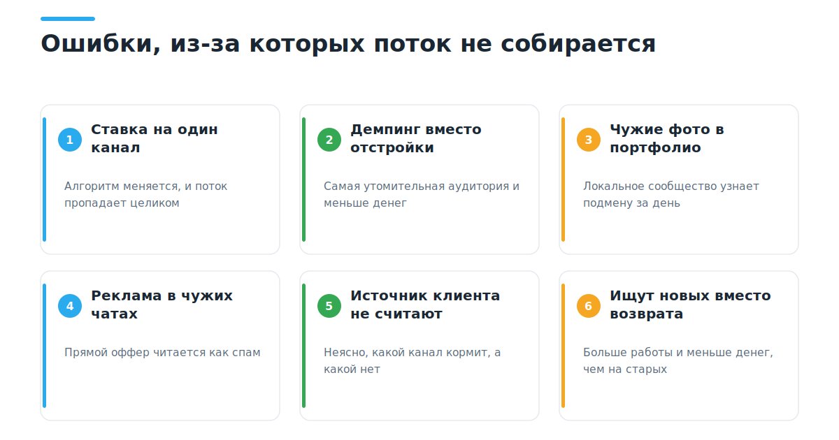 шесть ошибок мастера бьюти в поиске клиентов